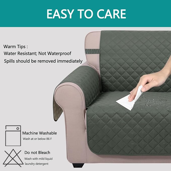 U-NICE HOME Large Sofa Cover Reversible Couch Cover - Image 5