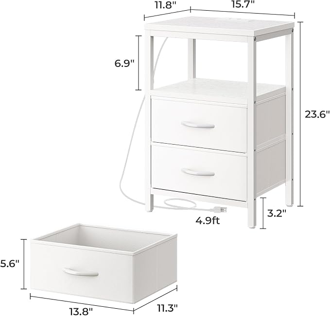 Huuger Nightstands Set of 2, End Tables - Image 3