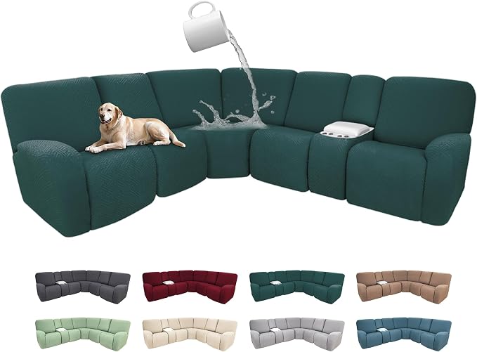 100% Waterproof Sectional Recliner Couch Covers by ROFASVCO