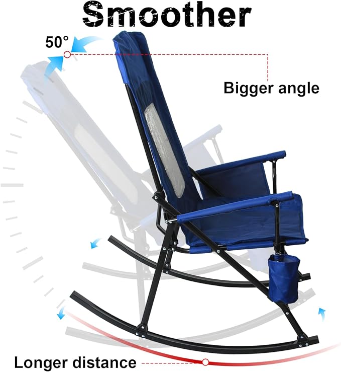 Romswi 2 Pack Rocking Camping Chair - Image 7