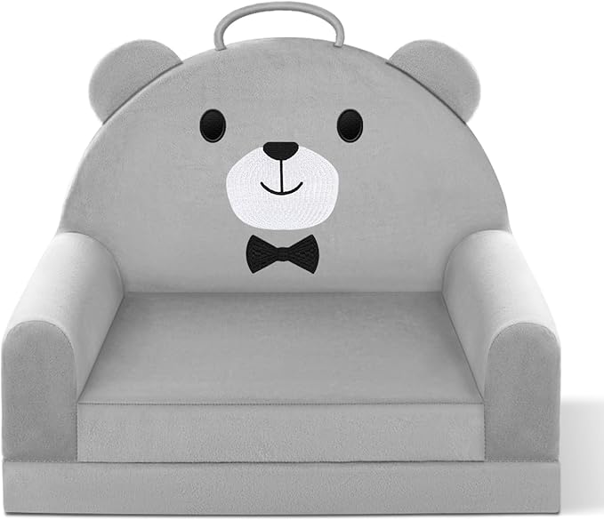 Kids Sofa Bed with Removable Washable Cover & Magic-Tape Backrest – Foldable - Image 7