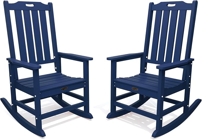 THOEOE Oversized Rocking Chair Set of 2, Outdoor Rocking Chair by THOEOE