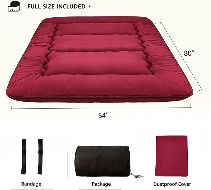 MAXYOYO Japanese Floor Mattress Futon Mattress, Thicken Sleeping Pad Foldable - Image 2
