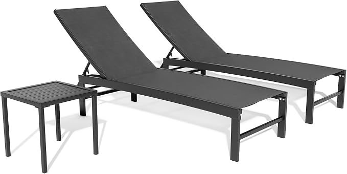 Crestlive Products 2PCS Chaise Lounge Chairs Outdoor by CrestliveProducts