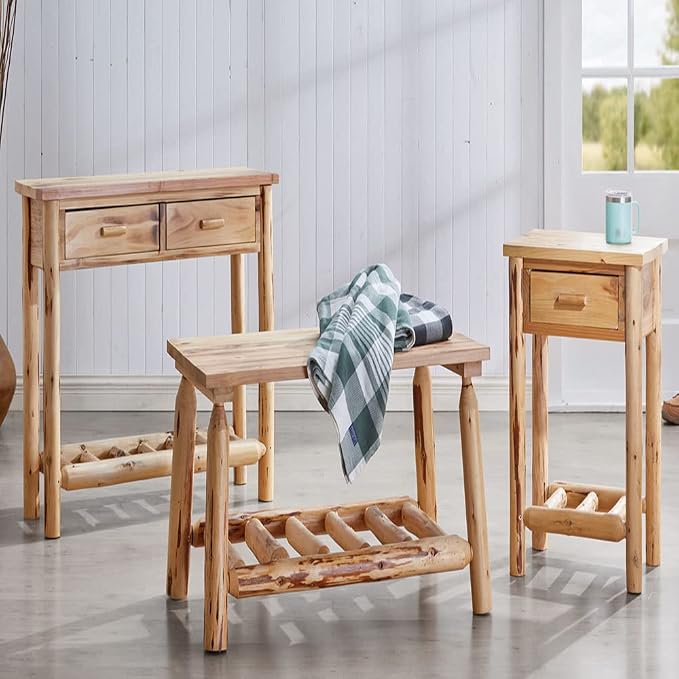 CASTLECREEK Log Sofa Table, Console Tables - Image 3
