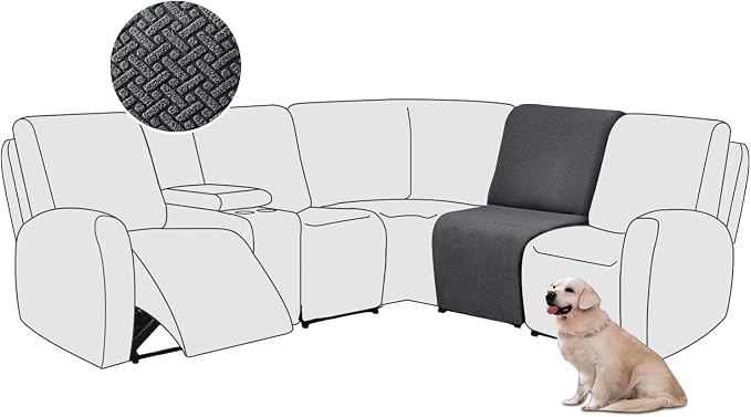ALIECOM 100% Waterproof Recliner Sectional Couch Covers L Shape Stretch Corner by ALIECOM