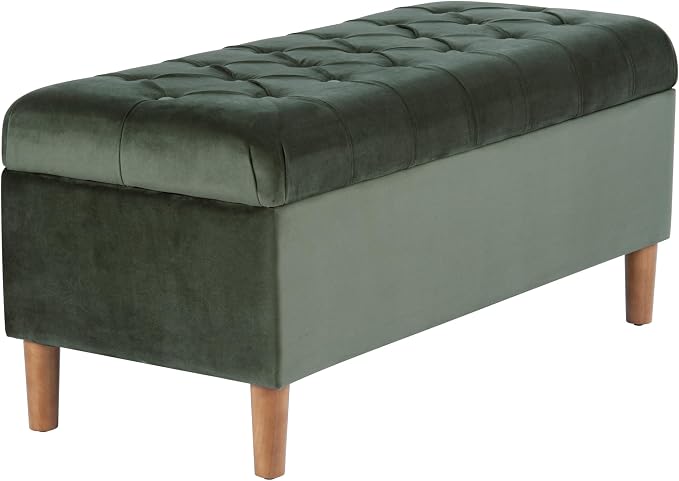 Homepop Home Decor | Tufted Ainsley Button Storage Ottoman Bench - Image 9