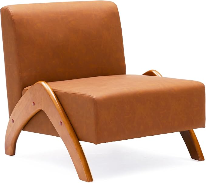 Oversized Accent Chair, upholstered armless mid Century Modern Living Room Chair by MILCIL
