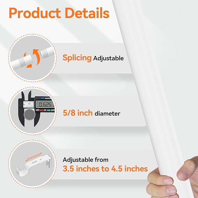 Curtain Rods for Windows 66 to 120” - Image 3