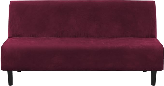 H.VERSAILTEX Real Velvet Futon Cover Armless Sofa Covers Sofa Bed Covers by HVERSAILTEX
