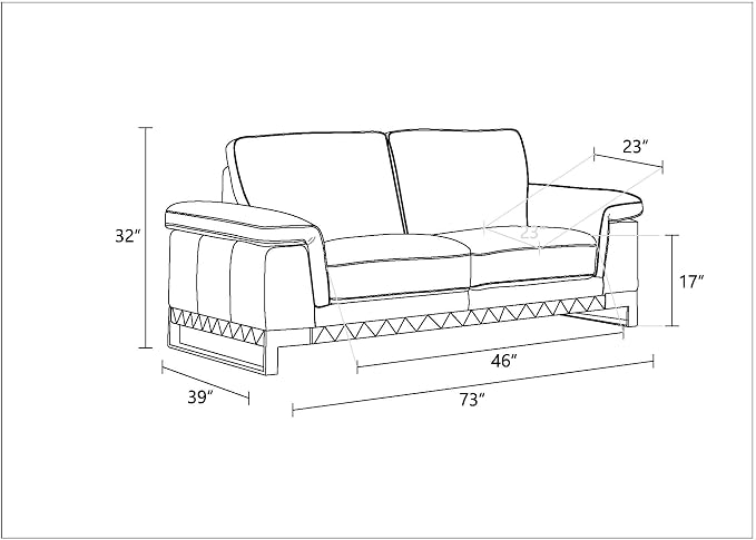 Blackjack Furniture Weston Collection Genuine Italian Leather Living Room Sofa - Image 14