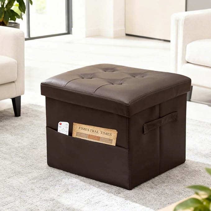 ALASDO Storage Ottoman Footrest Stool Small Ottoman - Image 2