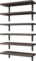 WOPITUES Wood Floating Shelves Set of 6, Shelves by WOPITUESOfficial