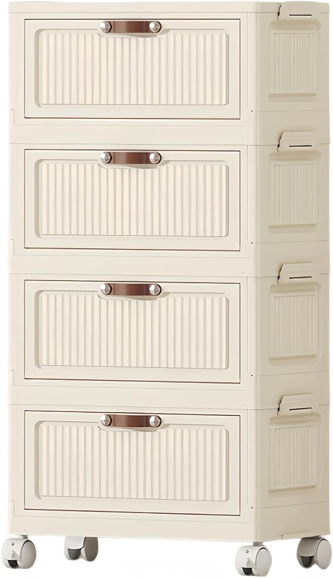 4-Tier Foldable Storage Cabinet by FoldTrend