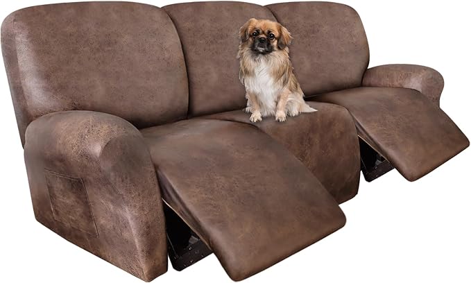 ANARACHON Recliner Couch Cover Leather Look Recliner Sofa Covers by ANARACHON
