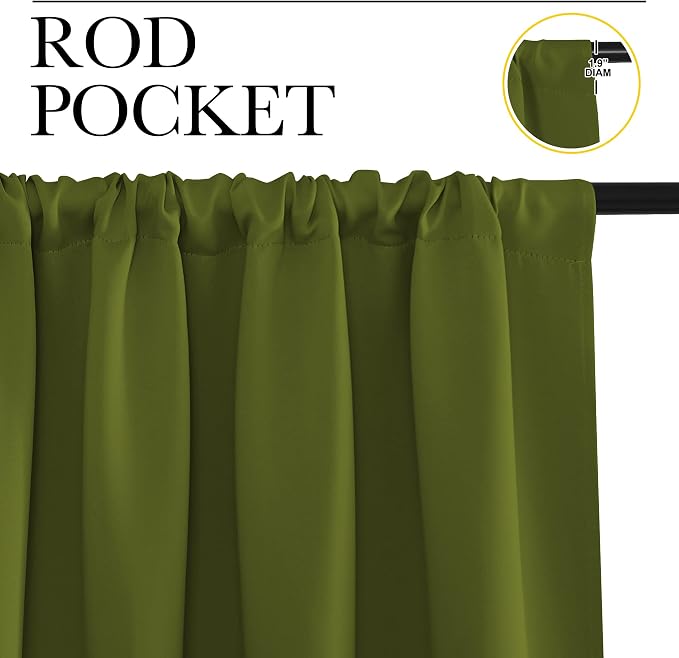 NICETOWN Blackout Curtains for Living Curtains, 2 Panels, 52 by 95, Room - Image 2