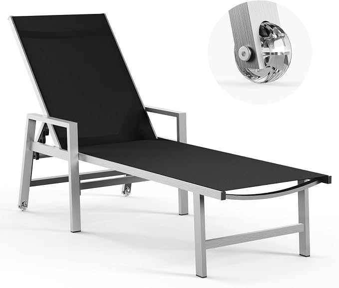 Vexwalx Patio Chaise Lounge Chair Outdoor by Vexwalx
