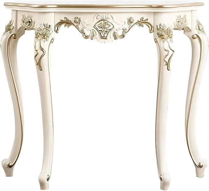 Vintage French Console Table, Wood Entryway Table by Unknown