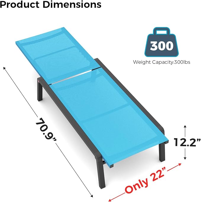 Patio Chaise Lounge Set of 2 - Image 3