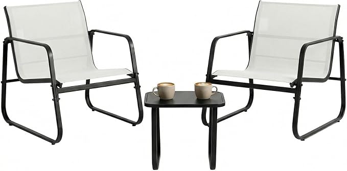 DUMOS 3 Piece Patio Furniture Set，Outdoor Patio Furniture Set by DumosLifestyle