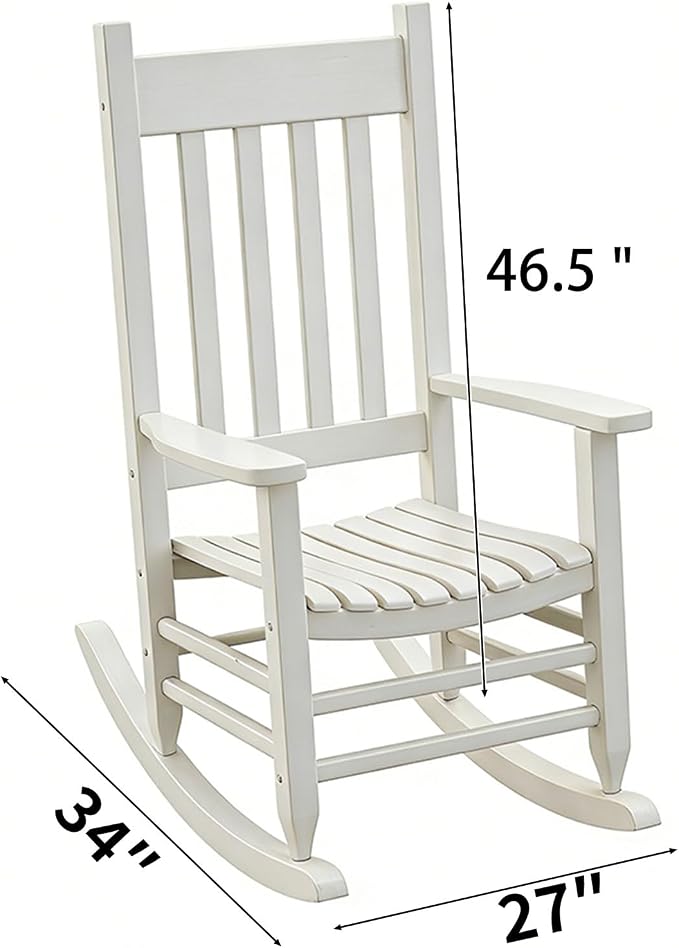 Oversized Outdoor Wooden Rocking Chair - Image 3
