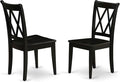 East West Furniture CLC-BLK-W Clarksville Dining Chairs by EastWestFurniture