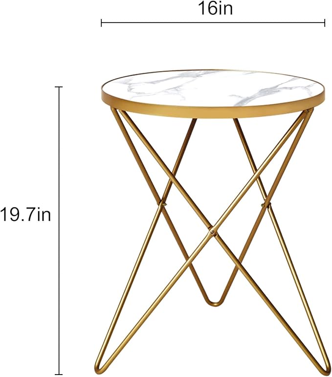HLR Modern Round Side Table, End Table - Image 2
