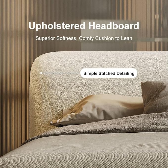 homary Queen Size Upholstered Bed - Image 4