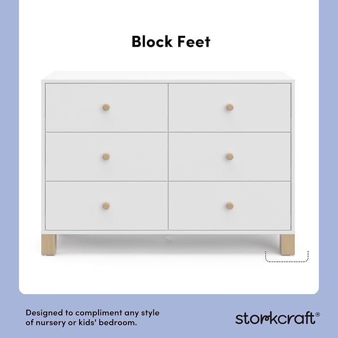 Storkcraft California 6-Drawer Double Dresser - Image 5