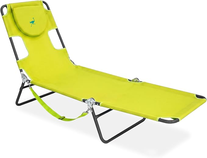 Ostrich the Original Chaise 72 x 22 Inch Lounge Portable Reclining Lounger by OstrichProducts