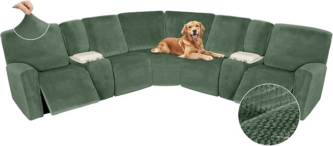 Arfntevss Sectional Recliner Couch Covers Velvet Washable Corner Sectional Sofa by Arfntevss