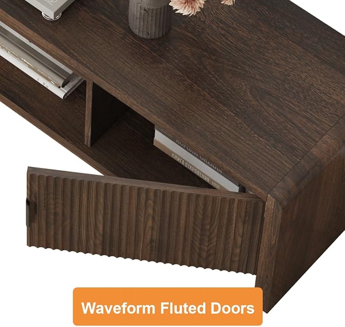 FATORRI TV Stand for 75/65/55 Inch TVs, Mid Century Modern Entertainment Center - Image 4