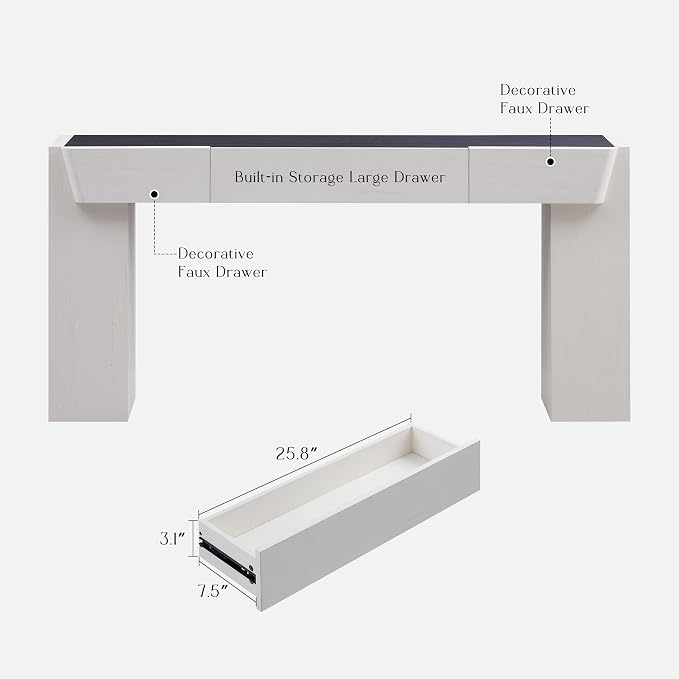 JXQTLINGMU 63" Long Wood Console Table - Image 7