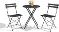 3-Piece Folding Bistro Set, Outdoor Patio Furniture Set by GarveeTech