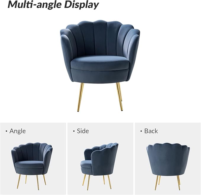 HULALA HOME Modern Velvet Accent Chair - Image 7