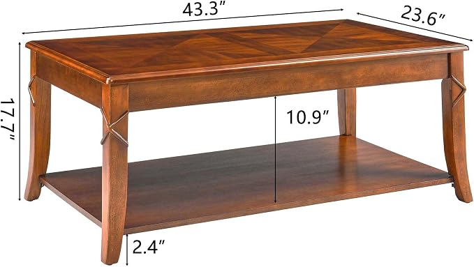 PADMA HOUSE Solid Wood Coffee Table - Image 2