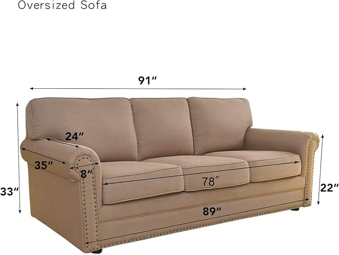 Easy-Going Stretch Oversized Sofa Slipcover 1-Piece Sofa Cover Furniture - Image 3