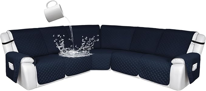 HDCAXKJ 100% Waterproof Reclining Sectional Couch Covers L Shape Recliner Sofa by HDCAXKJ