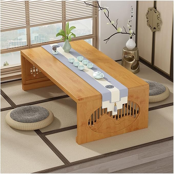 Floor Low Table, Japanese Living Room Coffee Table, Folding Design, by Unknown