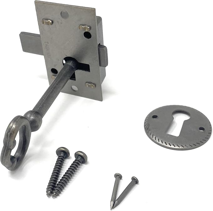 Metal Magery Small Antique Brass Flush Mount Lock - Image 3