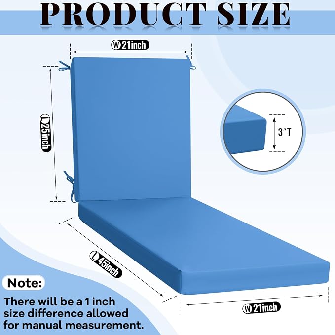Patelai 2 Set Outdoor Chaise Lounge Cushions - Image 2