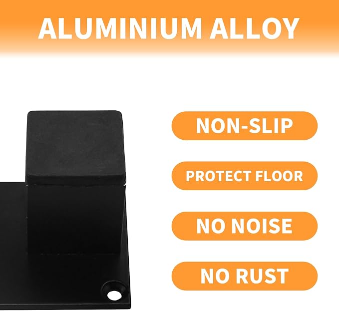 4Pcs 4Inch Metal Furniture Legs, Square Metal Cabinet Support Foot - Image 3