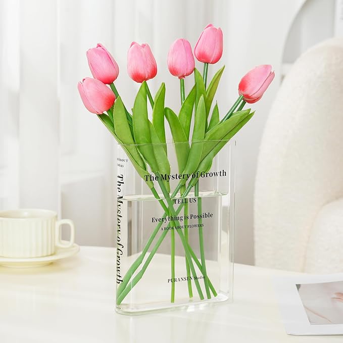 Puransen Clear Bookend Vase for Flowers by Puransen