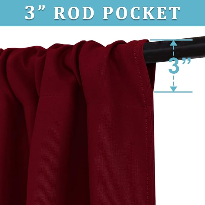 RYB HOME Cafe Blackout Curtains 24 inch Length, RV Curtains - Image 3