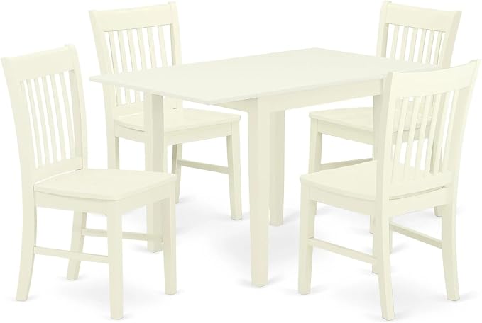 East West Furniture NDNO5-LWH-W 5 Piece Dinette Set by EastWestFurniture
