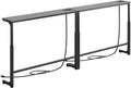 Kitstorack 2-Pack Dark Gray Long Sofa Table Behind Couch, Adjustable Height & 2 by Kitstorack