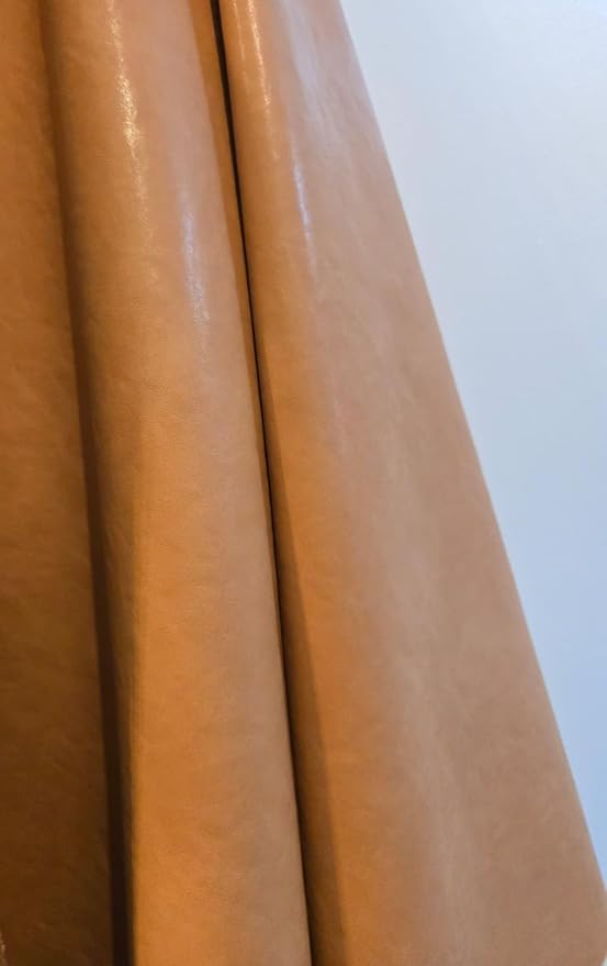Camel Soft Faux Leather Fabric PU Leather by The Yard Synthetic Pleather 0.9 mm - Image 8