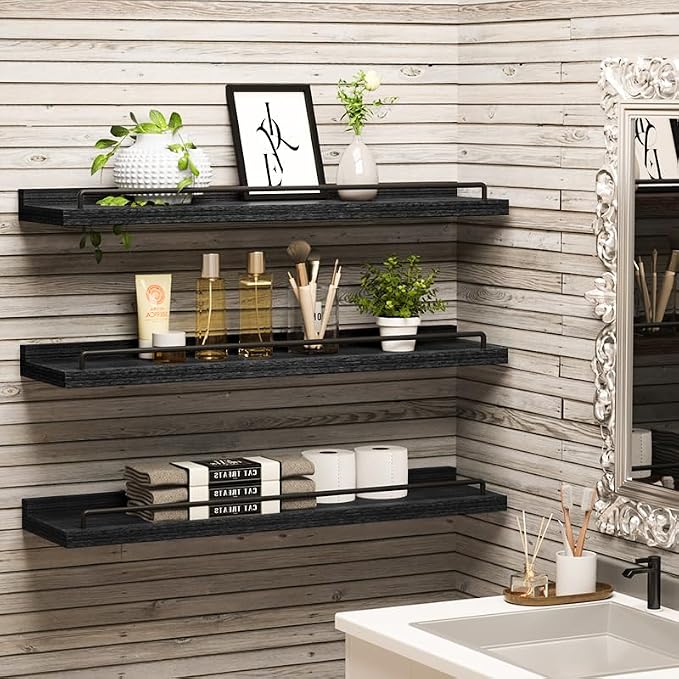 RYOFOBETTO 22 inches Long Floating Shelves, Bathroom Decor Shelves Over Toilet - Image 2