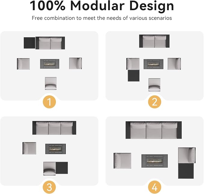 Aoxun Outdoor Patio Furniture Set - Image 8