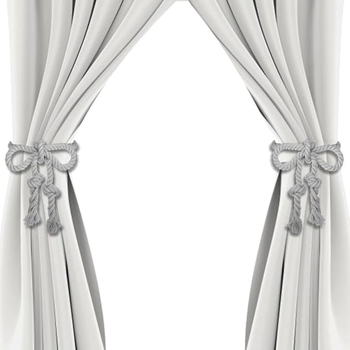 4 Pcs Hand Woven Curtain Tiebacks No Drilling by Apipi